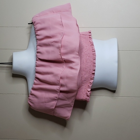 1. State Strapless Tiered Top Blush - Picture 2 of 7